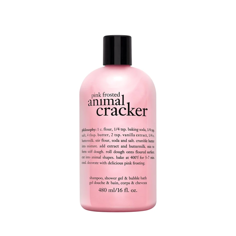 Philosophy Pink Frosted Animal Cracker For Unisex 16 oz Shampoo, Shower Gel and Bubble Bath