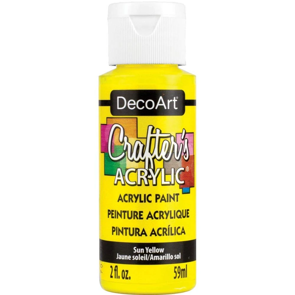DecoArt 59 ml Crafters Acrylic, Sun Yellow