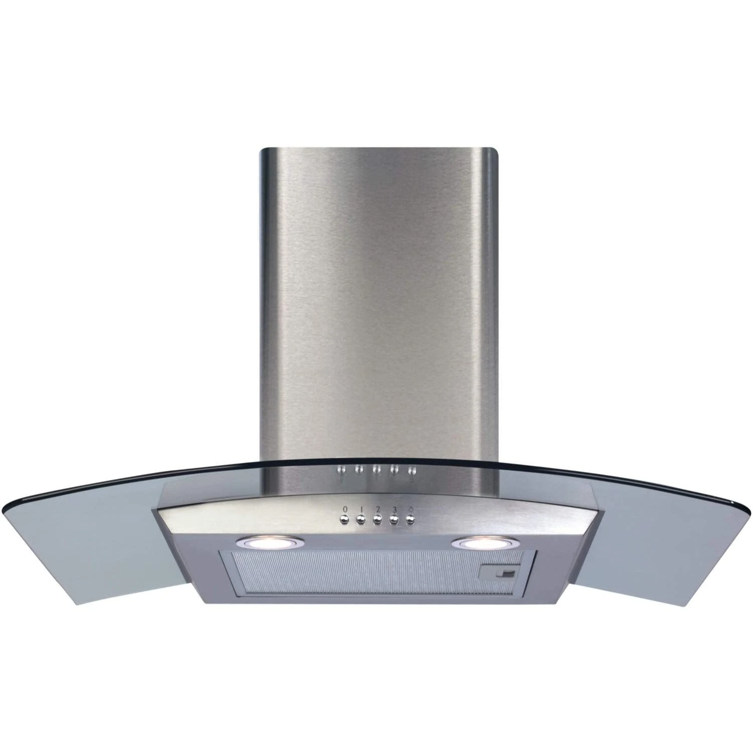 CDA ECP72SS 70cm Stainless Steel Curved Glass Kitchen Cooker Hood Extractor Fan