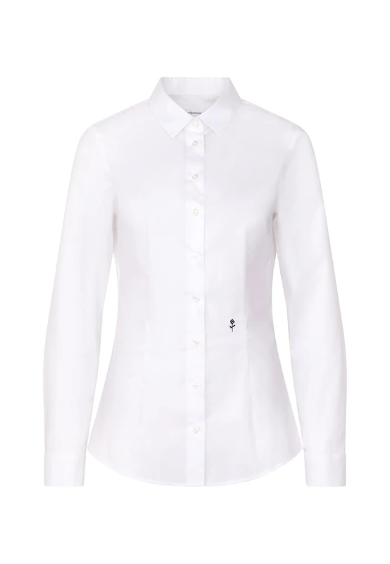 Seidensticker Women's Poplin Shirt Blouse Blouse, White (01), 42