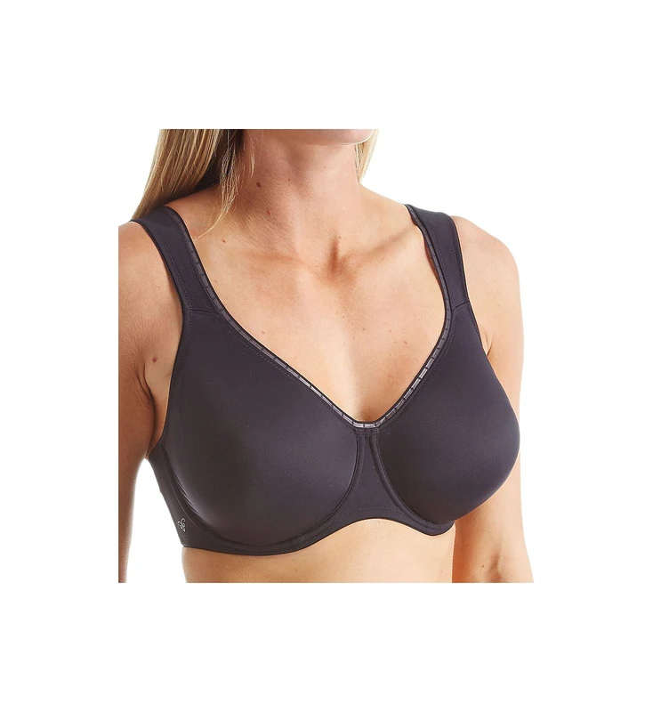 Rosa Faia women's Twin Firm Underwire Bra Twin Firm Underwire Bra Everyday Bra, Black, 34F (Manufacturer Size: 75F)