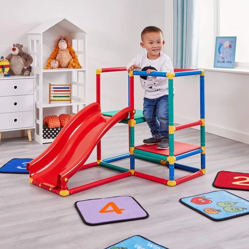 Liberty House Toys LH1139 Coloured Play Multi-Gym Frame and Slide - Image 1