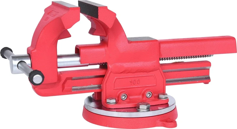 KS Tools 914.0025 100mm Vise with Swiveling Base