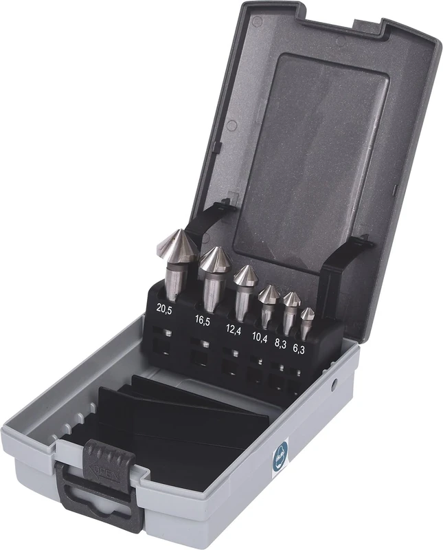 KS Tools HSS Co 6.3-20.5mm Cone and Deburrer Set (6 Pieces)