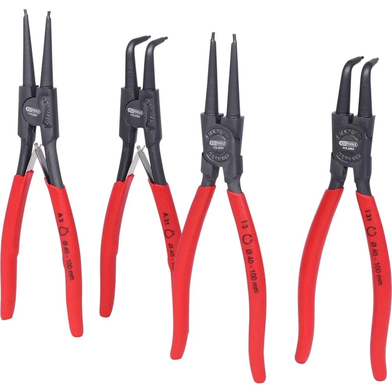 KS Tools 119.2060 40-100mm Circlip Pliers Set (4 Pieces)