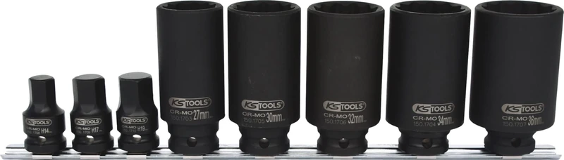 KS Tools 1/2-inch Special Prop Shaft Impact Set (8 Pieces)