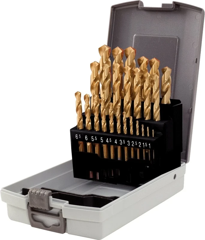 KS Tools 330.4623 HSS-TiN Twist drill set in plastic case 25 pcs 1-13mm