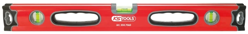 KS Tools 204.7060 Aluminium profile spirit level with pipe levelling, 600mm