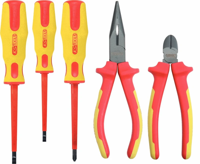 KS Tools Ergo VDE 117.1170 Plier and Screwdriver Set (5 Pieces)