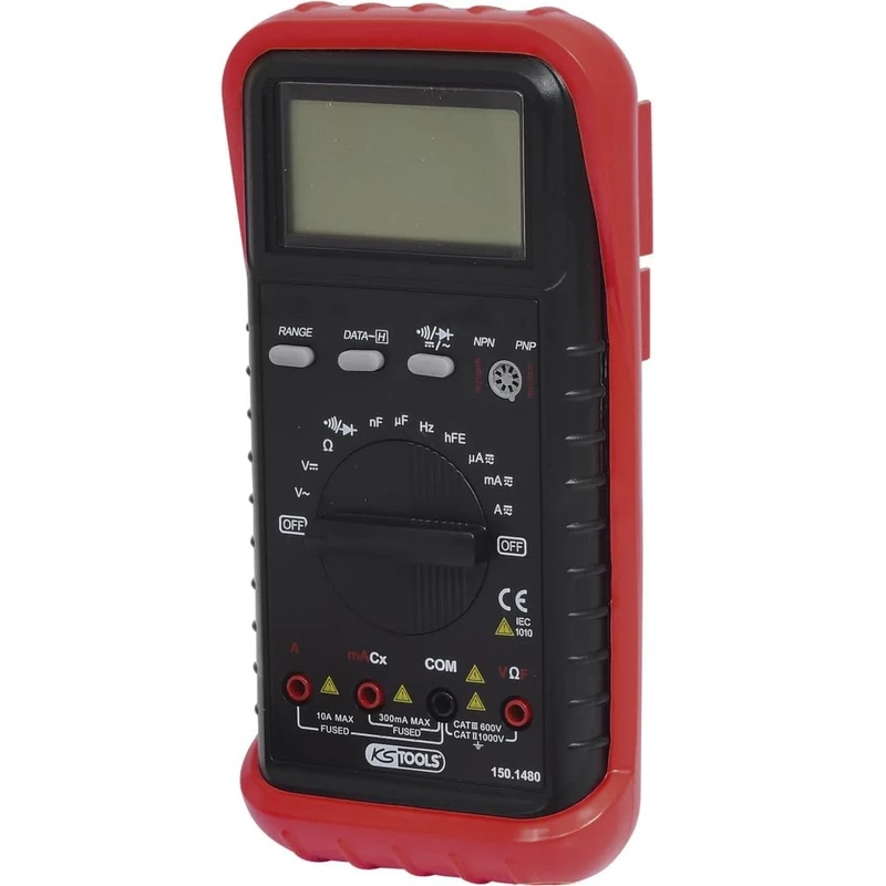 KS Tools 150.1480 Automotive Multimeter Includes Test Probes and Crocodile Clips