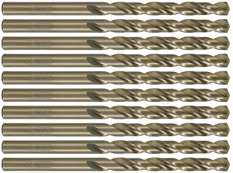 Ks Tools HSS-G 9.7mm Co 5 Twist Drill (10 Pieces)