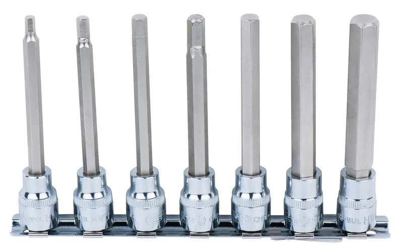 KS Tools 918.3960 3/8-inch Chrome Plus Hex Bit Socket Set (7 Pieces)