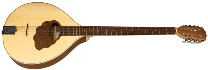 GEWA Irish Bouzouki Pro Natura Silver – Flat bouzouki Irish shape – Solid spruce top - Walnut body – 24 nickel silver frets – Satin finish - Made in Europe - Image 1