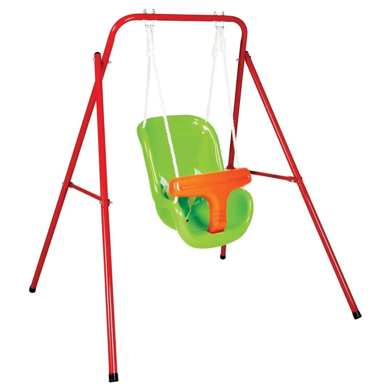 Paradiso Toys Metal Framed Folding Nursery Swing for indoor or outdoor playground activity for child, toddler