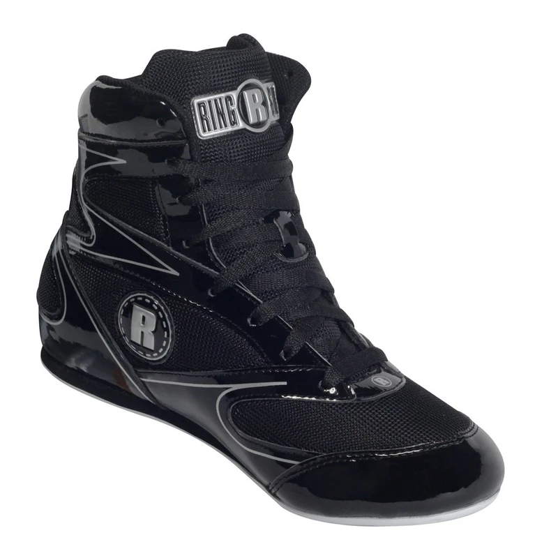 Ringside 3/4 Top Boxing Shoe (Black, 6)