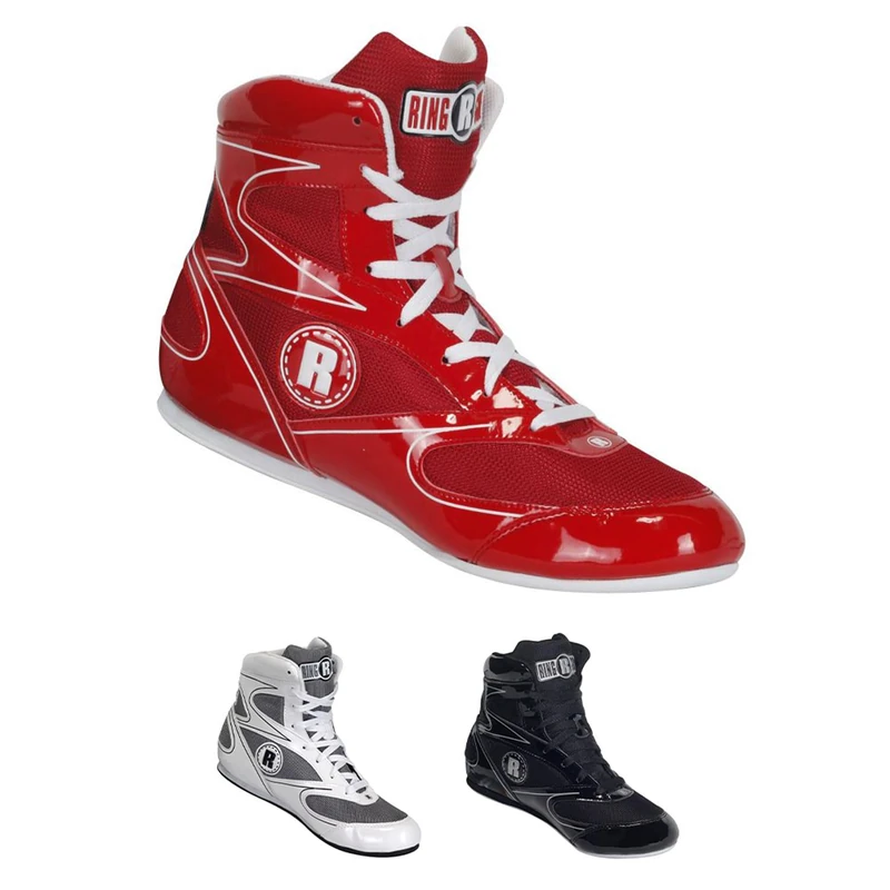 Ringside 3/4 Top Boxing Shoe (Red, 8)