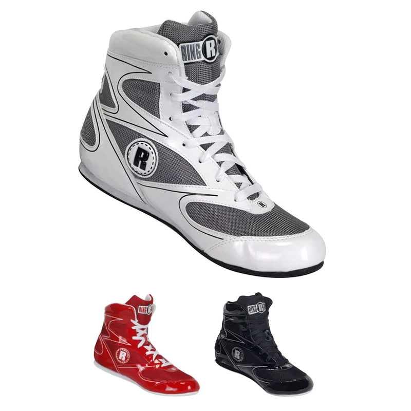 Ringside Diablo Wrestling Boxing Shoes, White, 8 UK