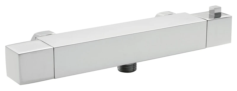 Ultra JTY316 Square Thermostatic Bar Valve Bottom Outlet - Chrome
