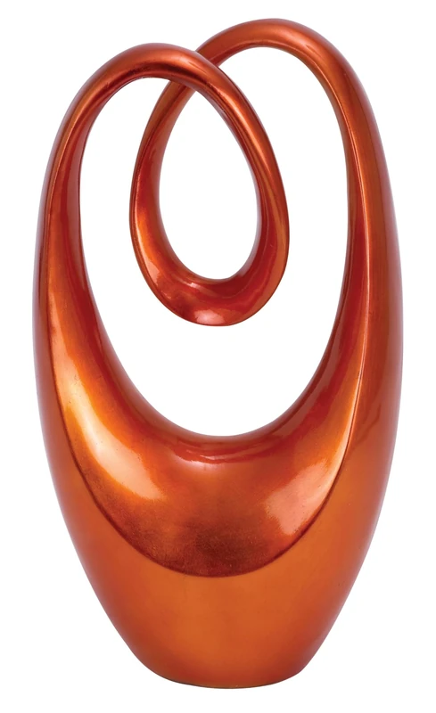 Deco 79 Sculpture, Stone Cast Aluminum, Copper, 20"x11"