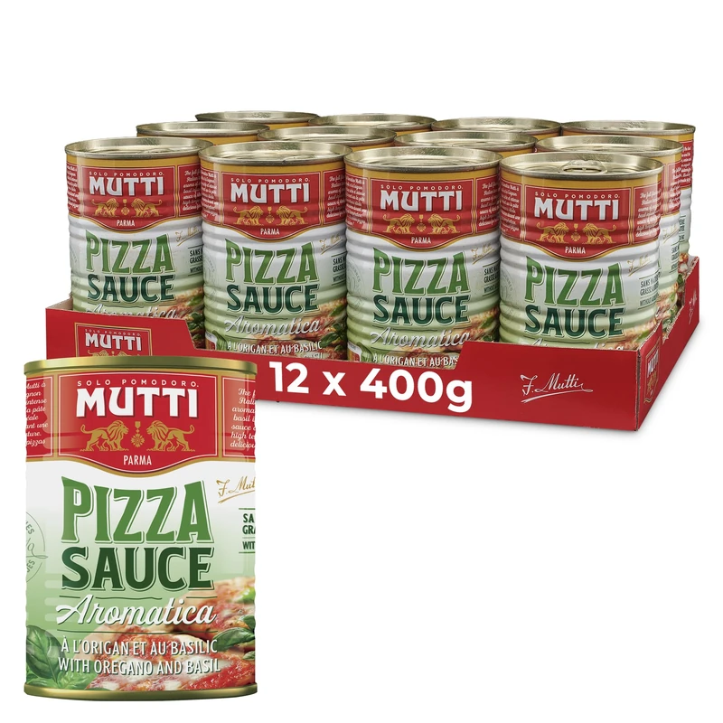 Mutti – Pizza Sauce Aromatica, Pizza Sauce, 400g, (Pack of 12)