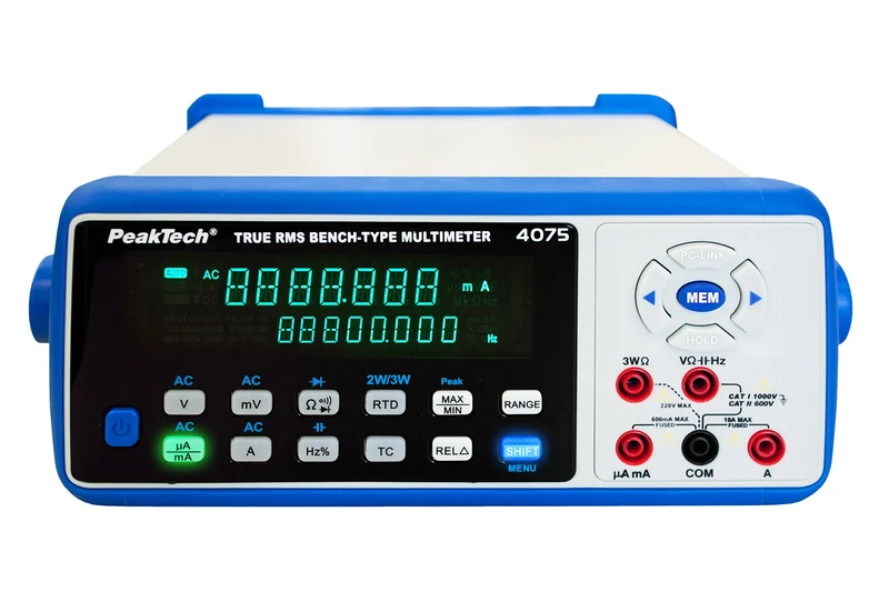 PeakTech P 4075 Digital multimeter 4 5,6 digits with USB LAN Bluetooth RS-232 SD card interface