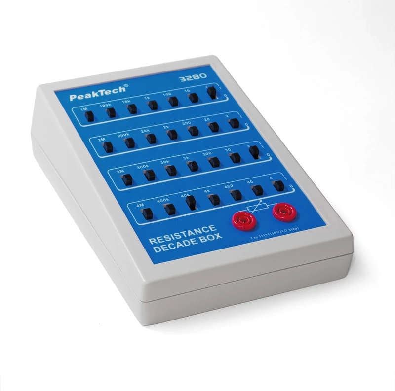 PeakTech Resistance Decade 1Ω to 11,111 MΩ with 1Ω Resolution, 1 Piece, P 3280