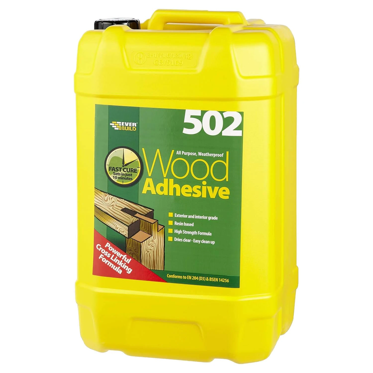 Everbuild 502 All Purpose Weatherproof Wood Adhesive – Suitable for typical Wood Bonding Applications – 25 Litre