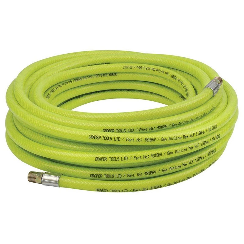 Draper 23189 High Visibility Straight Line Air Hose,Blue,15.2 m x 6 mm