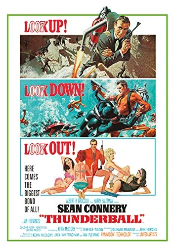 Pyramid International James Bond Thunderball Look Out, Extra Large Canvas