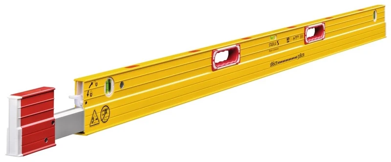 Stabila Telescopic Spirit Level Type 106 TM 216-379 cm with Rare Earth Magnetic System,Yellow