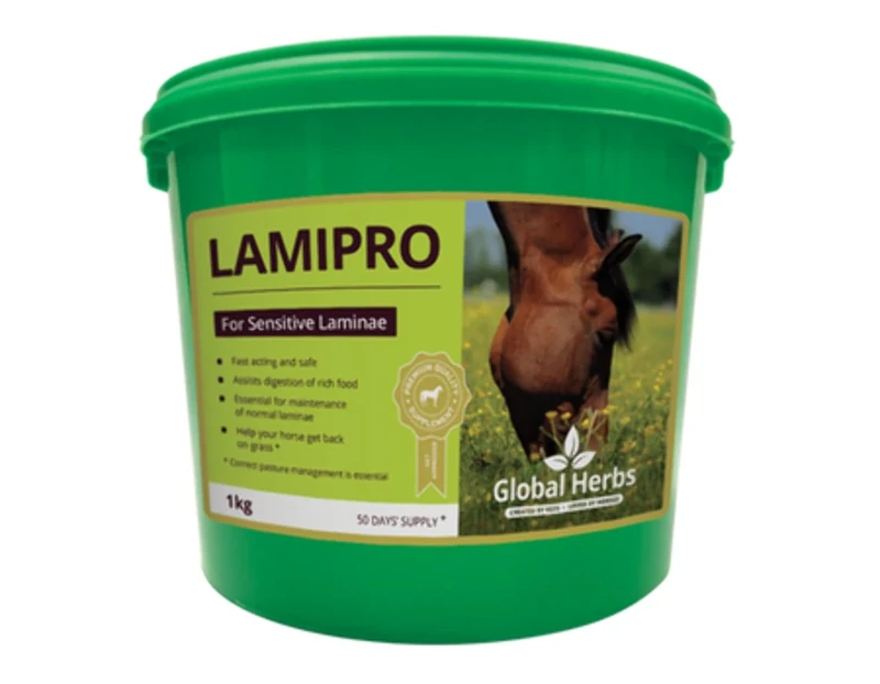 Global Herbs LamiPro Equine Advanced Laminitis & Metabolic Support Powder 1kg - Image 1