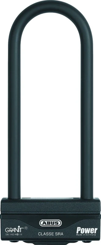 ABUS U-lock Granit Power 58/140HBIII - Motorbike lock with XPlus cylinder - security level 18 - 260 mm shackle height, black