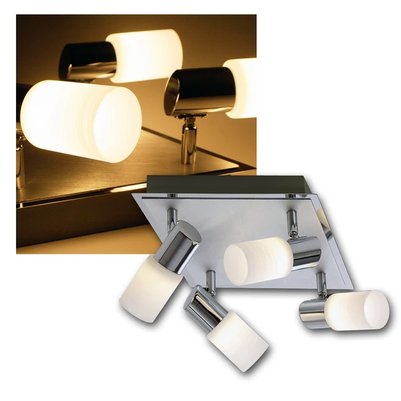 Trio 4 LTE LED Spot, Aluminium/Chrome