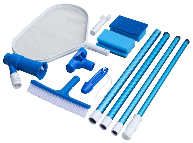 STEINBACH Cleaning Set Basic Equipment, Floor Vacuum Cleaner, Telescopic Rod, Thermometer, Brush, Hand Scrubber, Landing Net, 061175