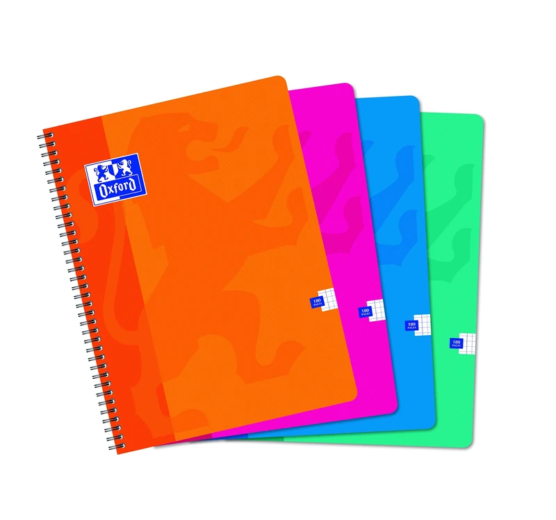 Oxford Büro Classic 100103050 Lot 5 Spiral Pad with Small Tiles 24 x 32 cm 180 Pages Suitable