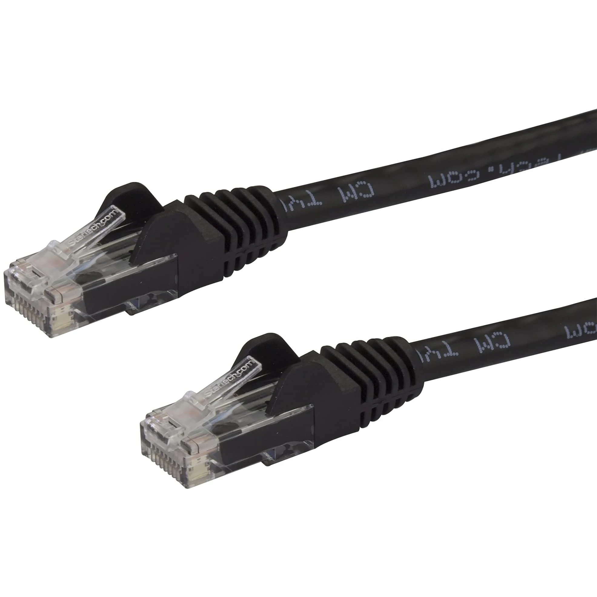 StarTech.com 50cm CAT6 Ethernet Cable - Black CAT 6 Gigabit Ethernet Wire -650MHz 100W PoE RJ45 UTP Network/Patch Cord Snagless w/Strain Relief Fluke Tested/Wiring is UL Certified/TIA (N6PATC50CMBK)