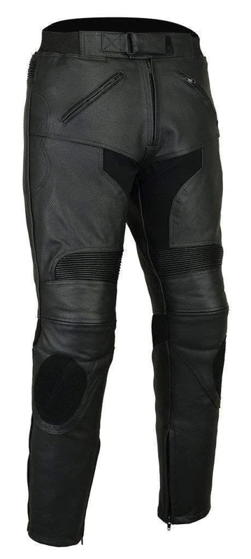 Bikers Gear Australia Mens Premium Race Leather Motorcycle Sports Trousers Pants with Removable CE1621-1 Armour Waist 44S