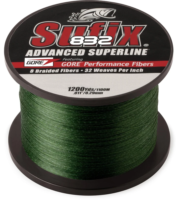 Sufix 832 Braid Line-1200 Yards (Green, 40-Pound)