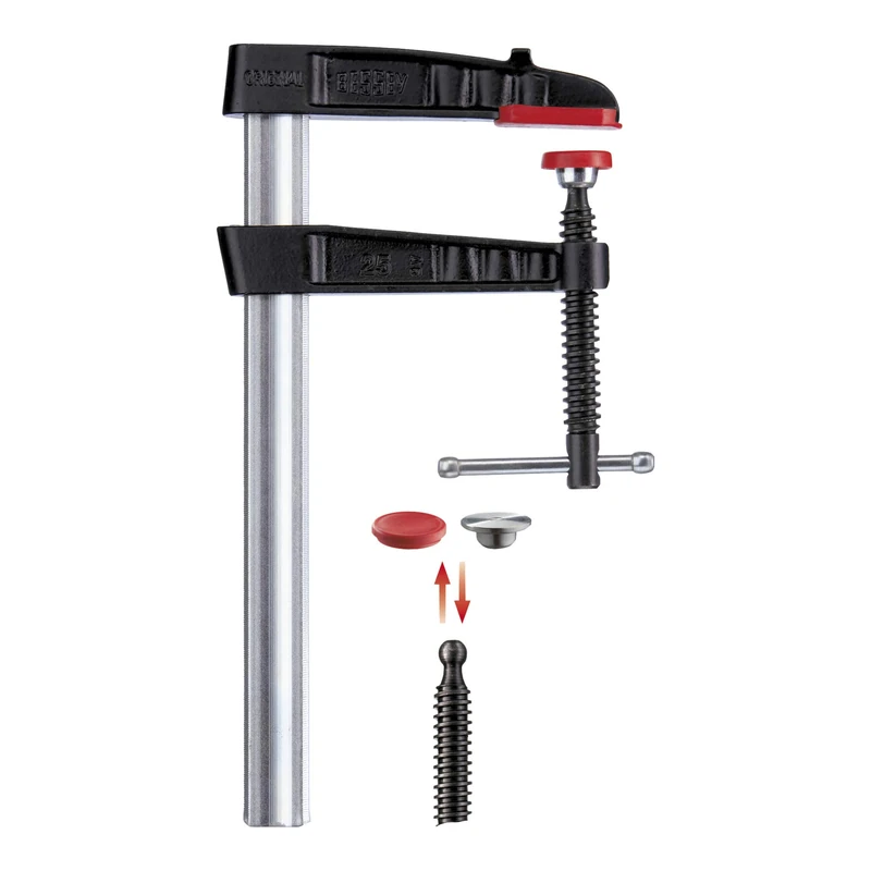 Bessey TG40S12K TG-K Malleable Cast Iron Screw Clamp, Multi-Colour, 400/120 mm - Image 1