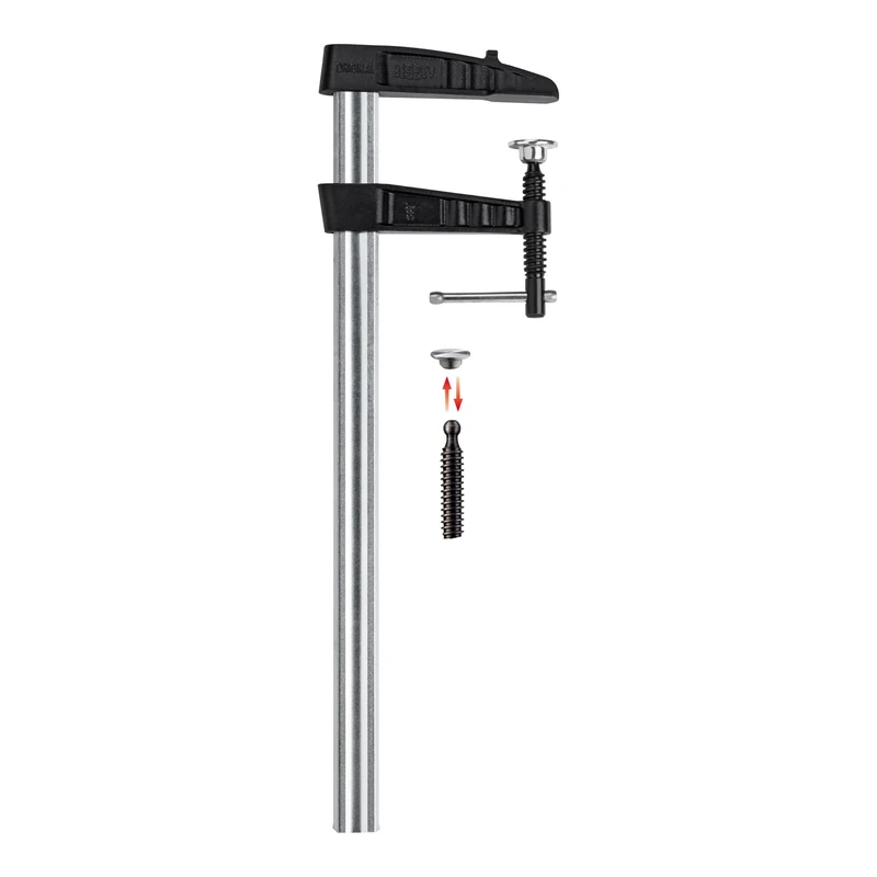 Bessey TGK100K "TGK-K" Malleable Cast Iron Screw Clamp, Grey/Black, 1000/120 mm