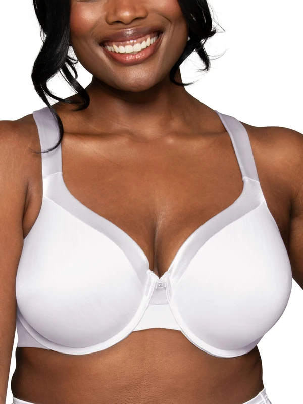 Vanity Fair Women's Illumination Full Figure Zoned-in Support Bra, Lightly Lined Cups Up to Dd, Opaque, Underwire-White, 42C