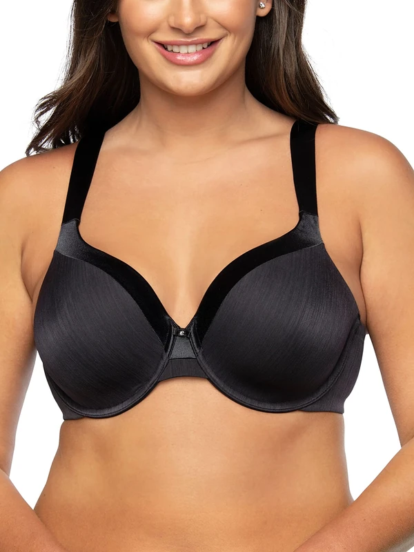 Vanity Fair Women's Illumination Zoned in Support Fullfigure Underwire Bra 76338, Midnight Black, 36C