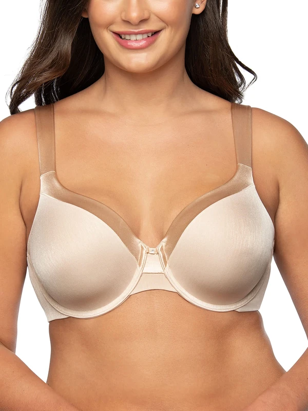 Vanity Fair Women's Illumination Full Figure Zoned-in Support Bra, Lightly Lined Cups Up to Dd, Opaque, Underwire-Beige, 36D