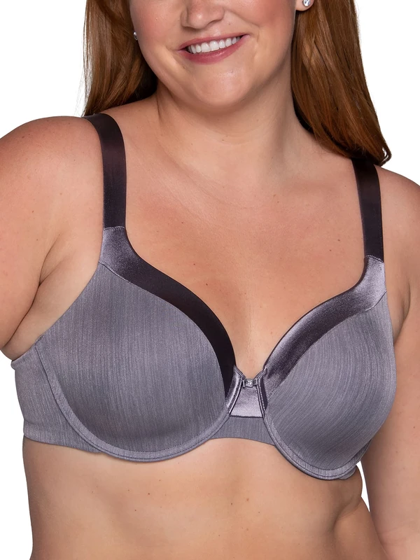 Vanity Fair Women's Illumination Full Figure Zoned-in Support Bra, Lightly Lined Cups Up to Dd, Underwire-Steele Violet, 38C