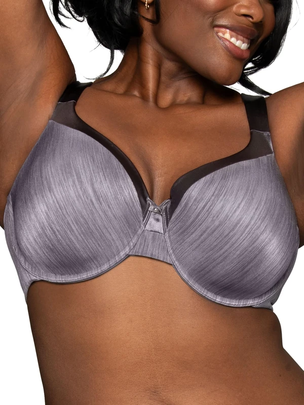 Vanity Fair Women's Illumination Full Figure Zoned-in Support Bra, Lightly Lined Cups Up to Dd, Underwire-Steele Violet, 42C