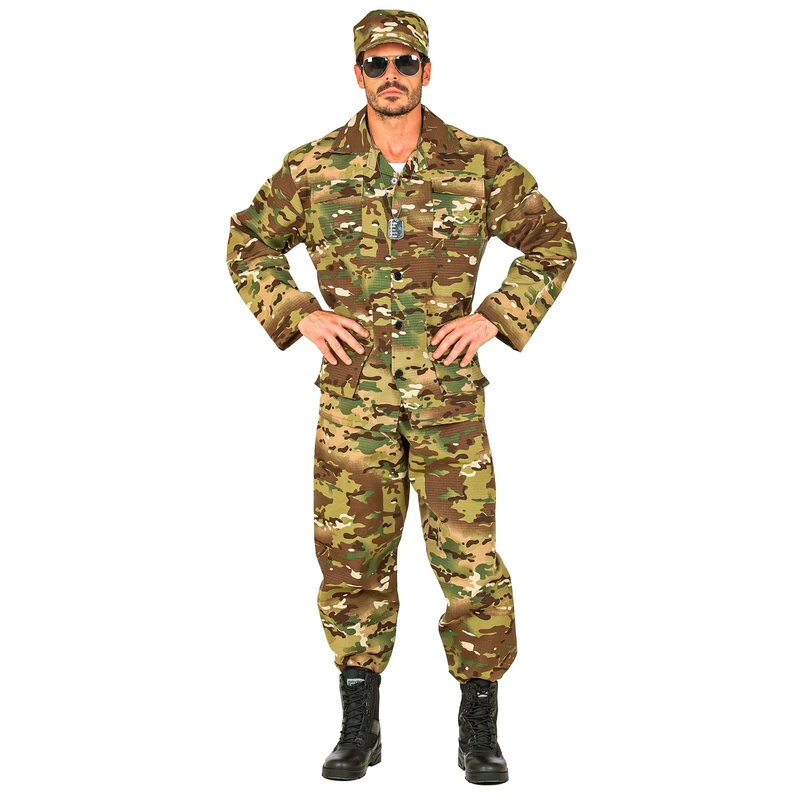 Mens G I Joe Costume Small UK 38/40" for Military Army War Fancy Dress