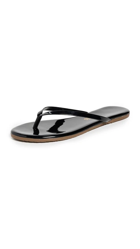 TKEES Women's Glosses Flip Flop Sandals Licorice 7 - Image 1