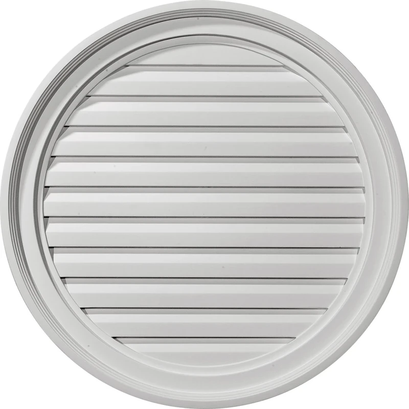 Ekena Millwork GVRO24F Gable Vent, Factory Primed White, 24" W x 24" H