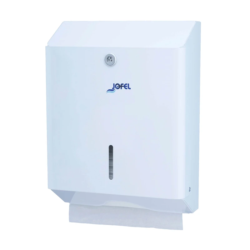 Jofel AH20000 Classic Hand Towels Dispenser, Zig-Zag, White
