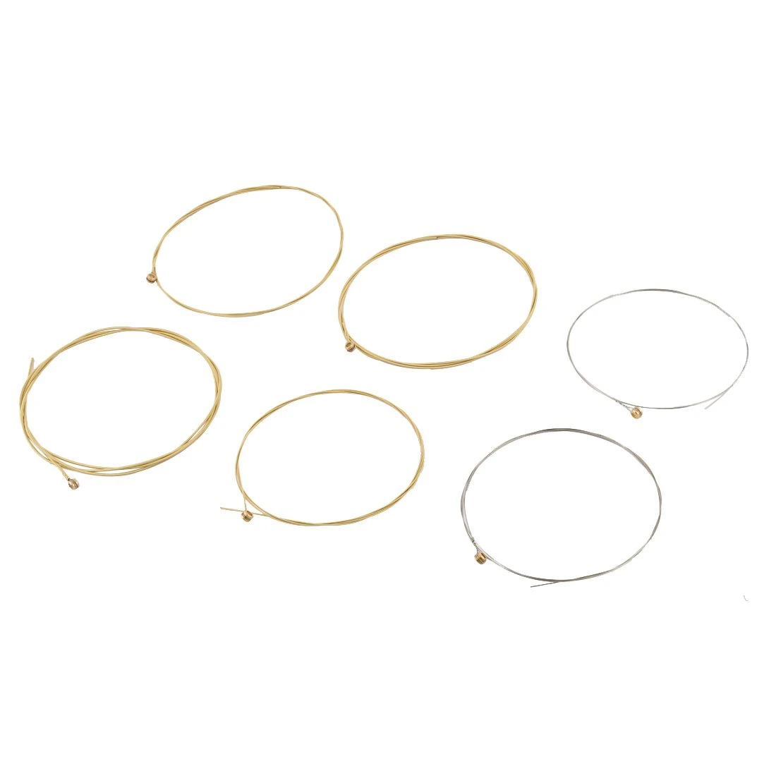 sourcingmap 6 Pcs Beginner Folk Acoustic Guitar Steel Replacement Strings Set